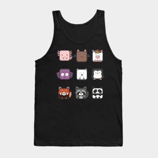 Cute Square Animal Collection Tank Top